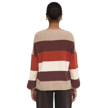 Only Camisola Atia Stripe Knt Beige Mel/deep M/picante/whitecap G Mel Only Camisola Atia Stripe Knt Beige Mel/deep M/picante/whitecap G Mel