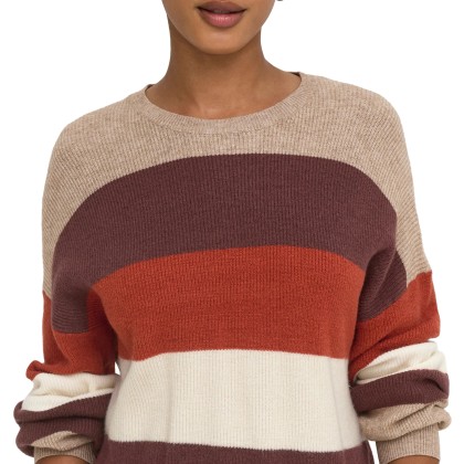 Only Camisola Atia Stripe Knt Beige Mel/deep M/picante/whitecap G Mel