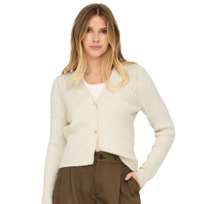Only Casaco Katia Vneck Cardi Knt Whitecap Gray Melange