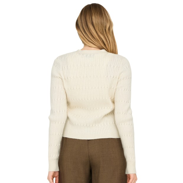 Only Casaco Katia Vneck Cardi Knt Whitecap Gray Melange