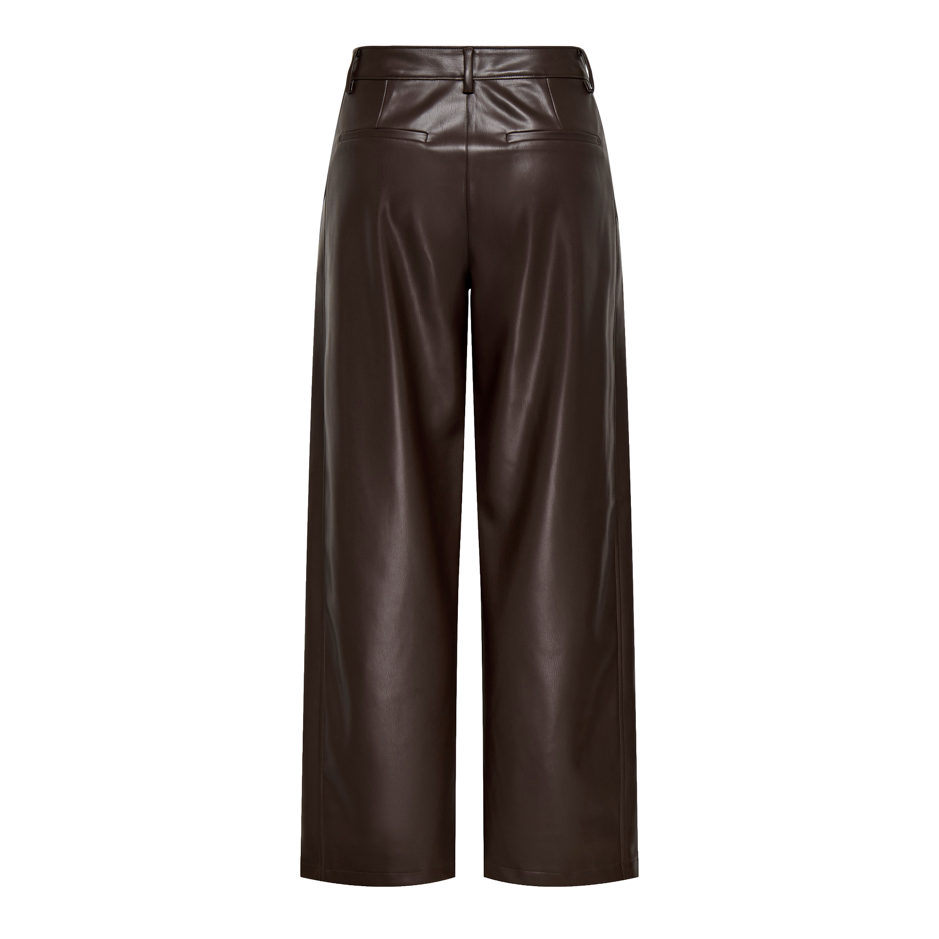 Only Calça Neli Mw Faux Lea Barrel Chocolate Torte