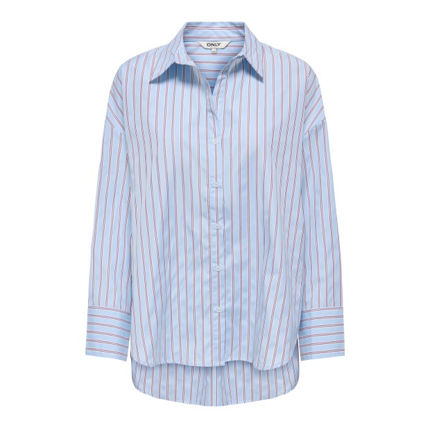 Only Camisa Oregon Alva Reg Dusty Blue Fig