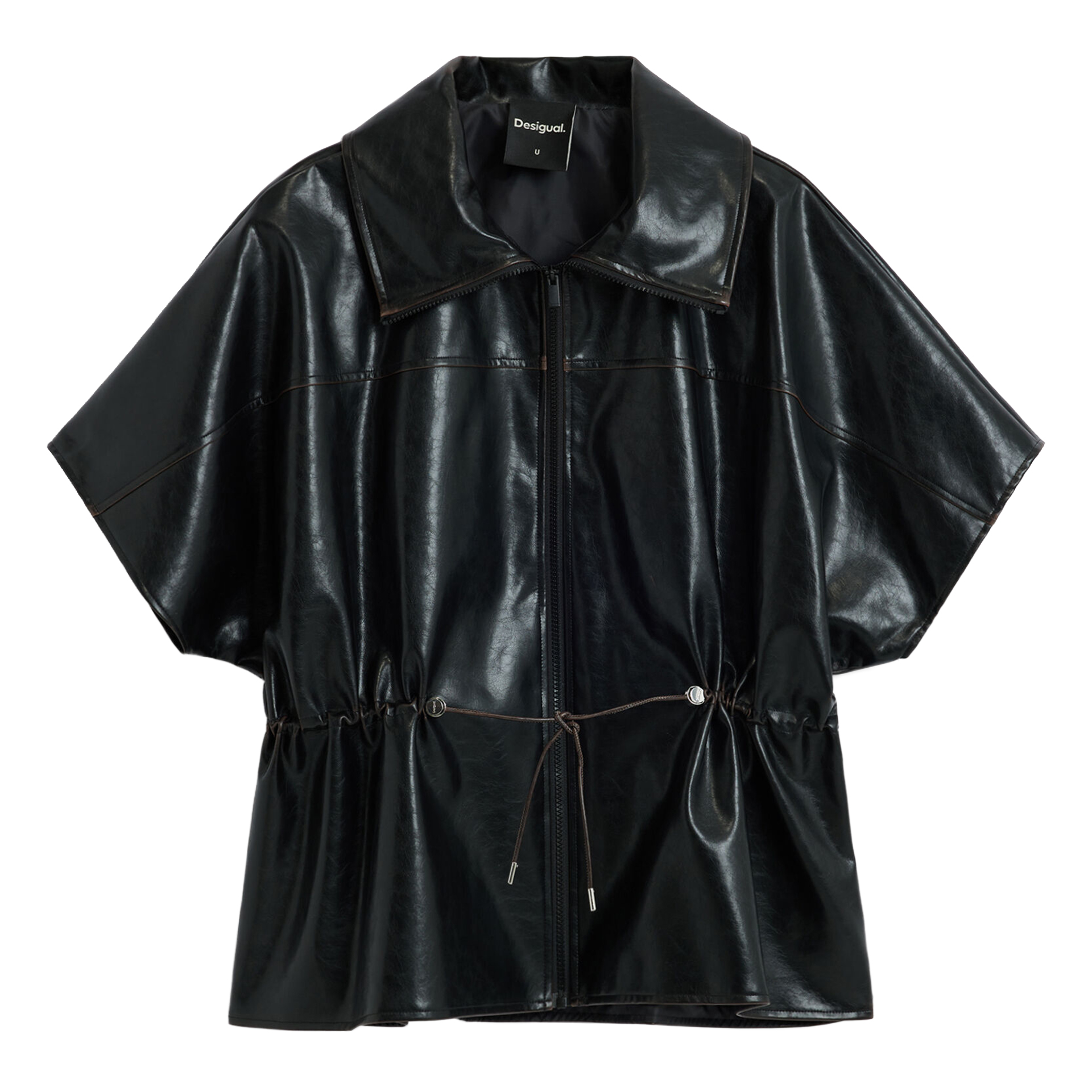 Desigual Poncho Richmond High Neck Negro