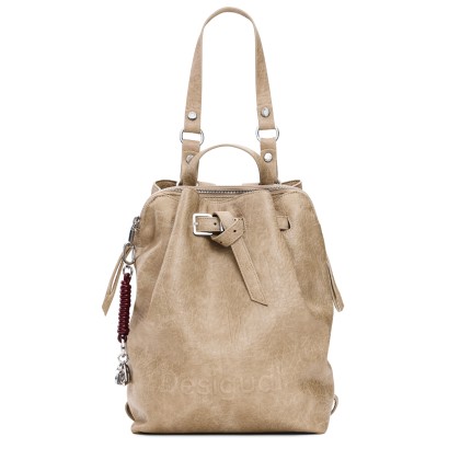 Desigual Mochila Half Logo Luena Crudo Beige Desigual Mochila Half Logo Luena Crudo Beige