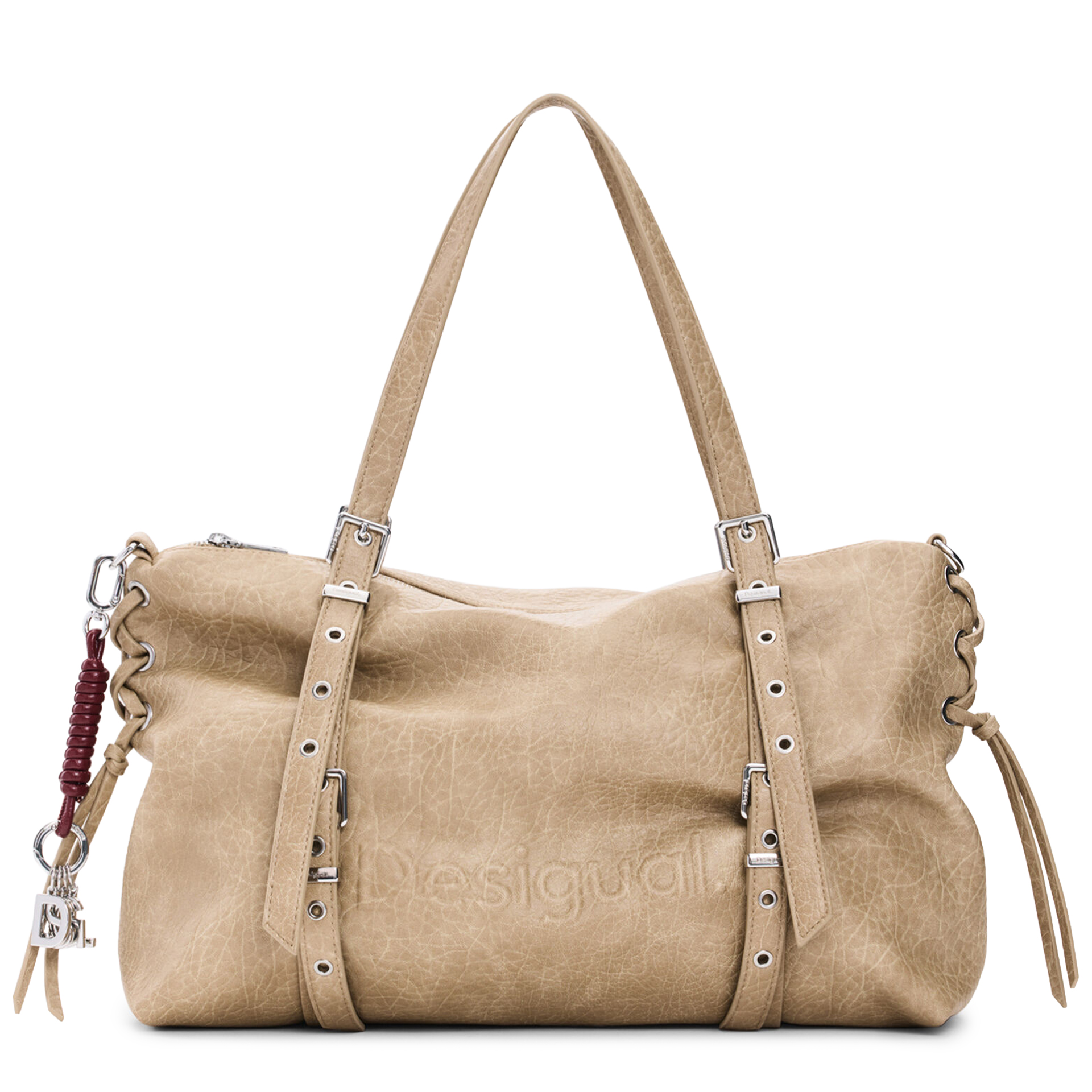 Desigual Mala Half Logo Lanuza Crudo Beige