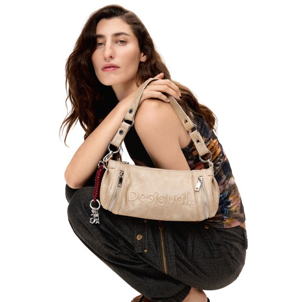 Desigual Mala Half Logo Zarauz Crudo Beige