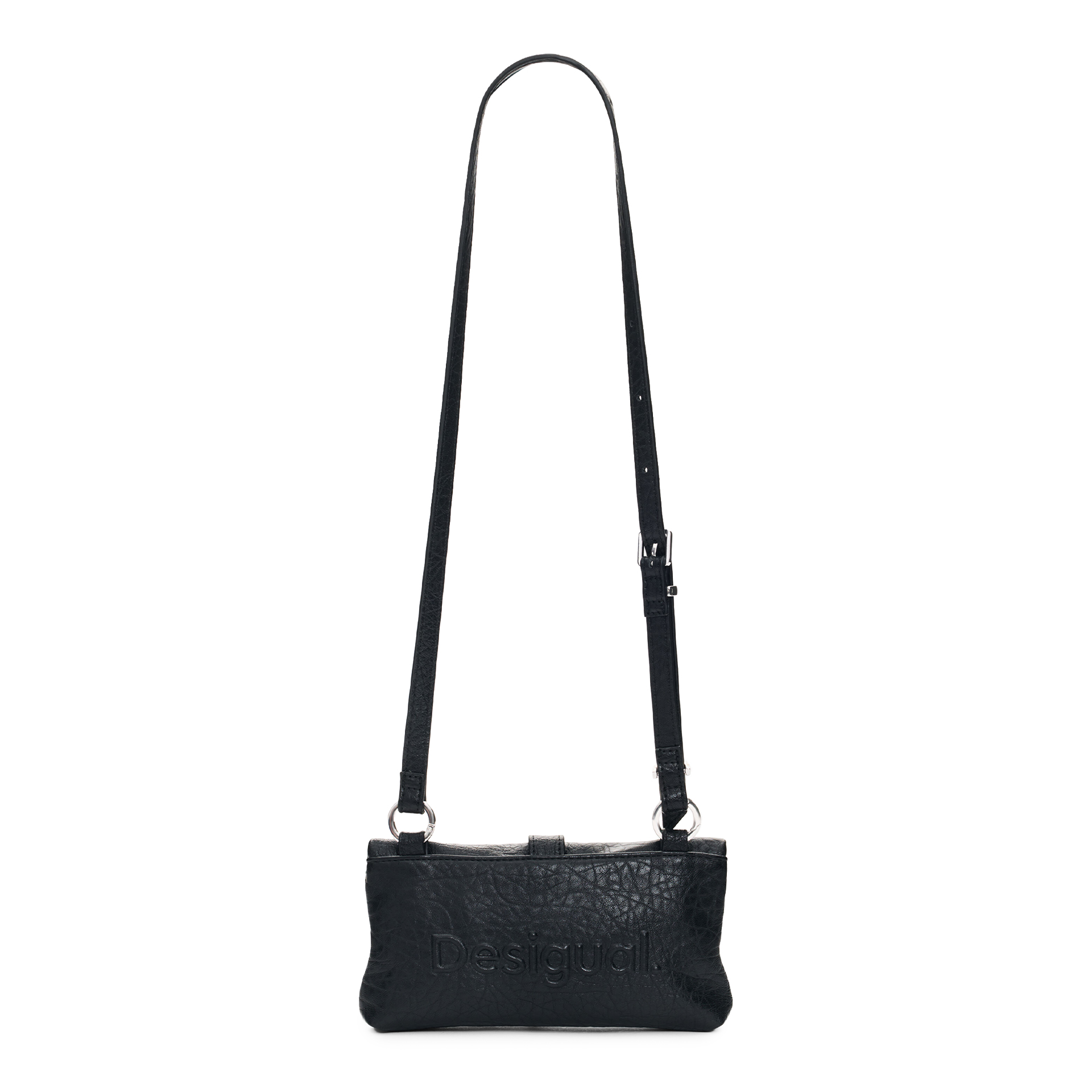 Desigual Mala Half Logo Clutch Micro Negro