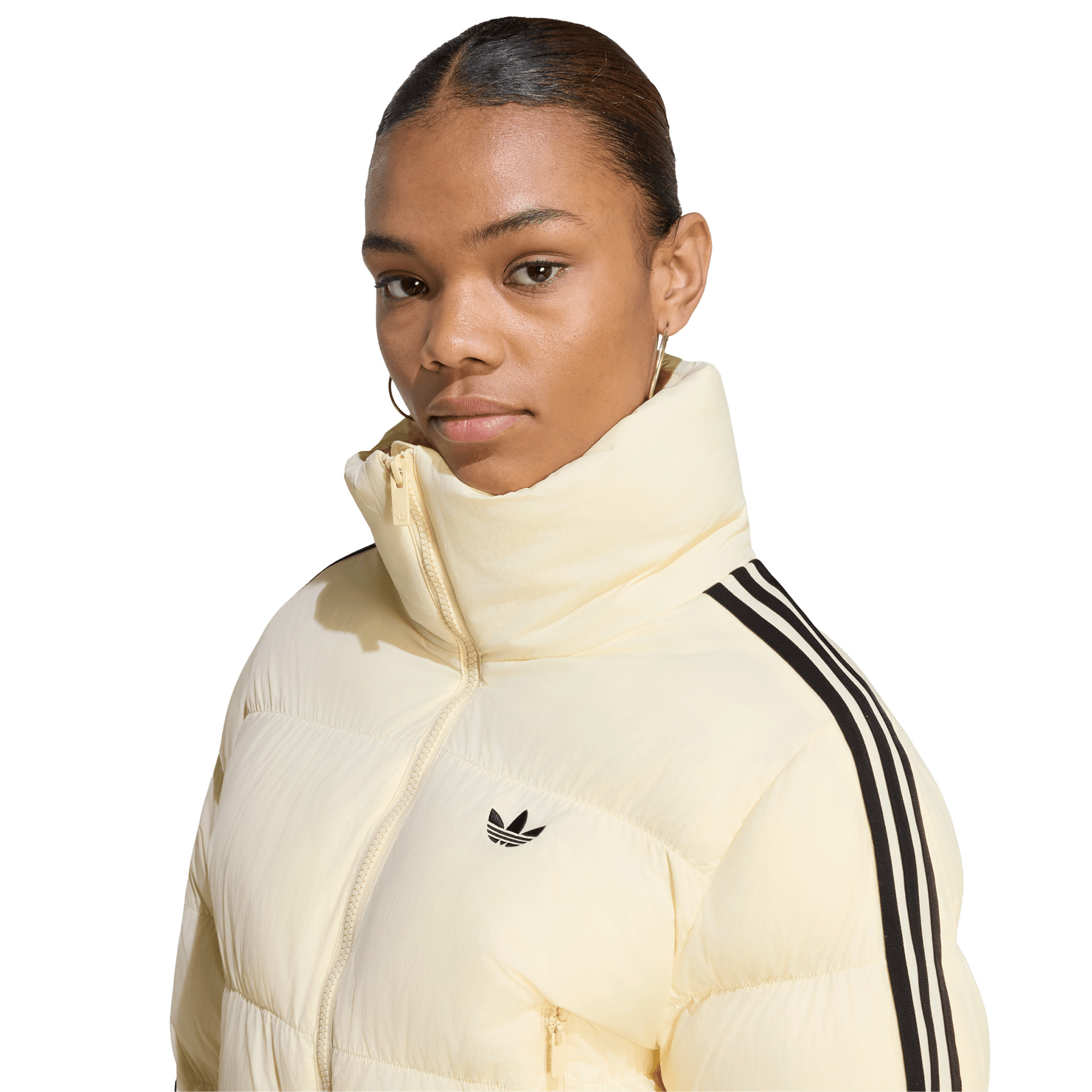 adidas Originals Casaco Adicolor Short Puffer Yellow / Warm Vanilla