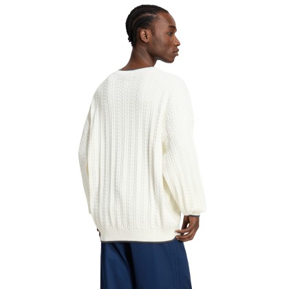 adidas Originals Camisola Cable Knit Crewneck White / Cloud White