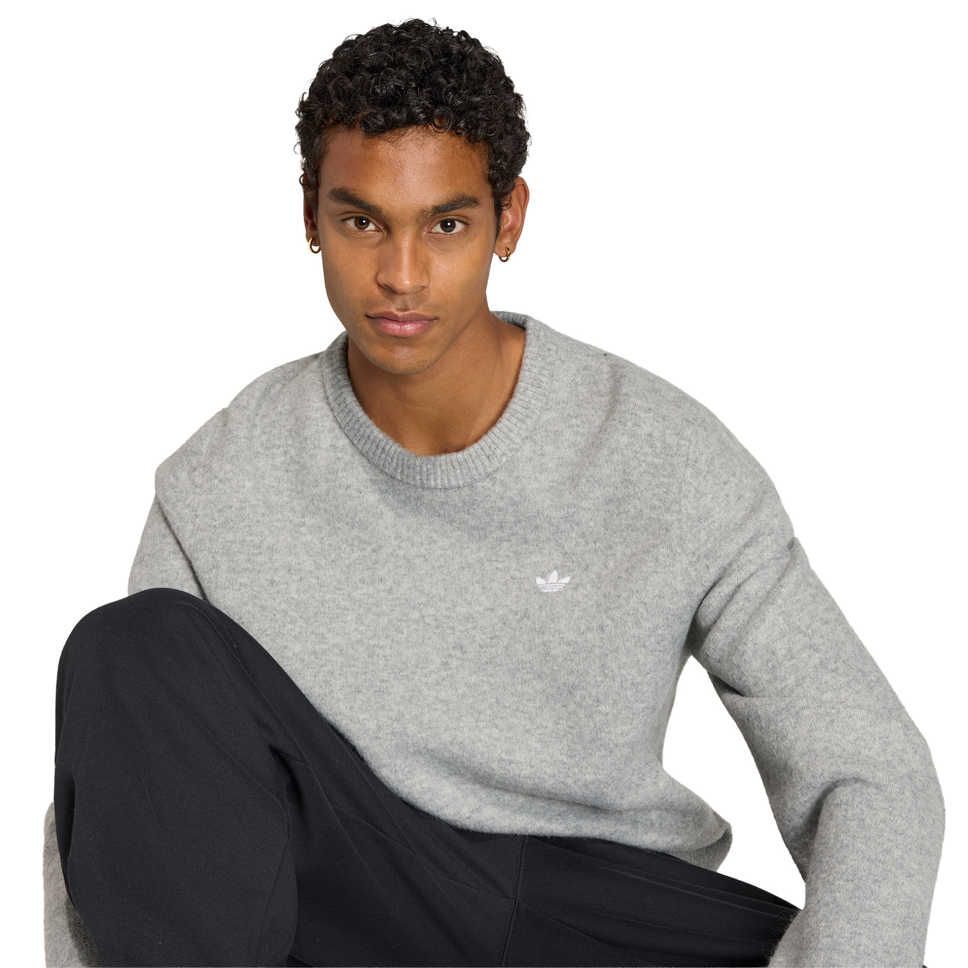 adidas Originals Camisola Trefoil Essentials Fully Knit Grey / Medium Grey Heather