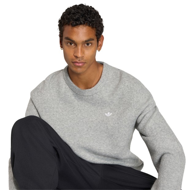 adidas Originals Camisola Trefoil Essentials Fully Knit Grey / Medium Grey Heather