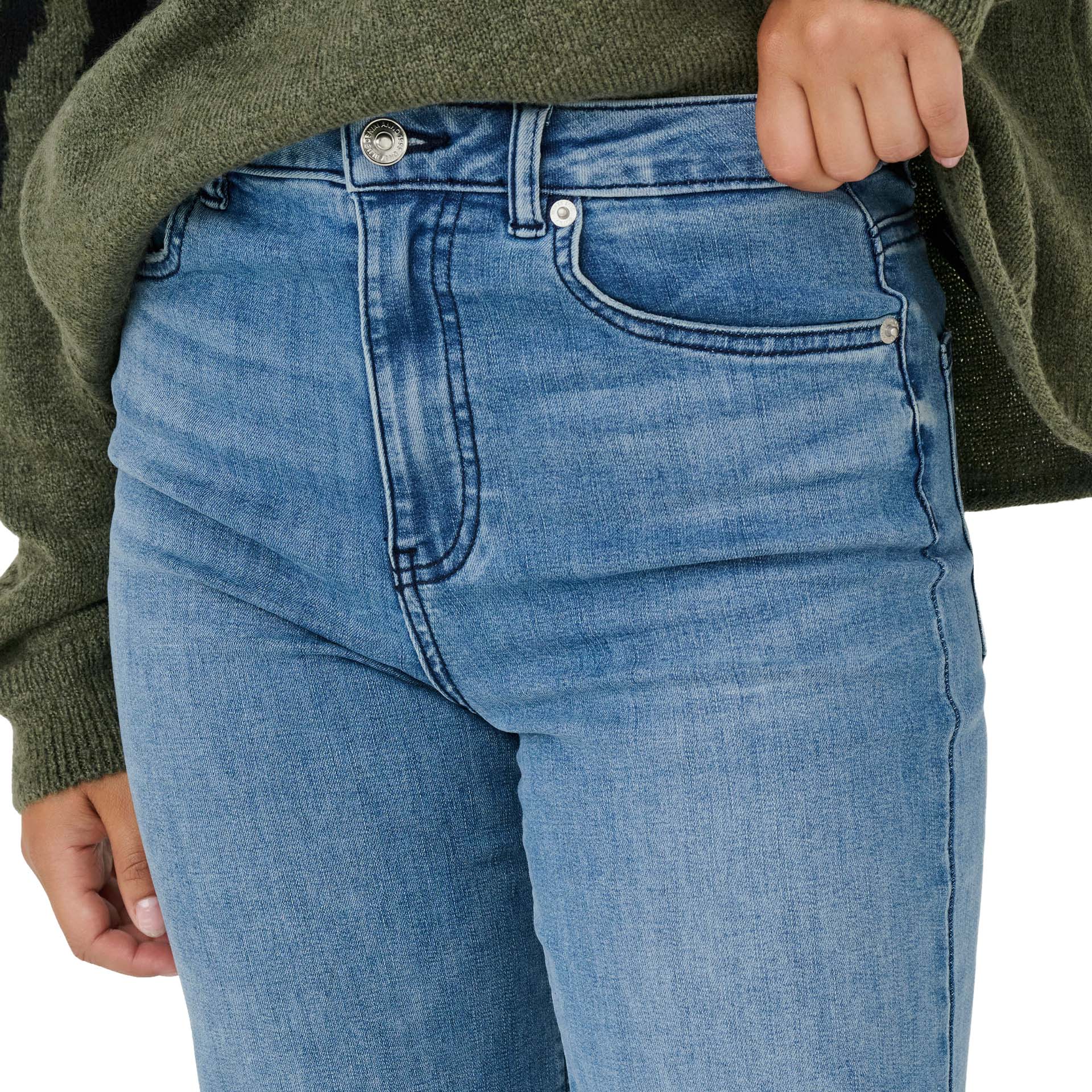 Only Calça Juicy-wauw Wide Gua113 Medium Blue Denim