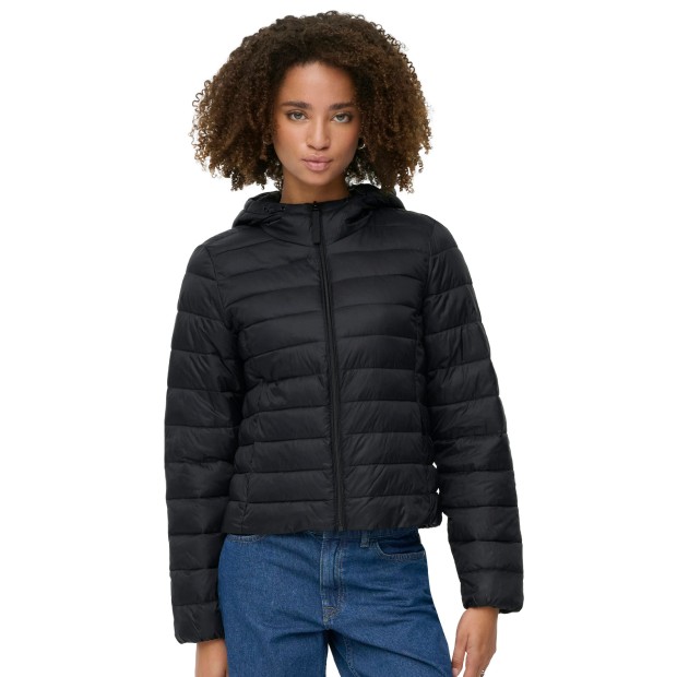 Only Casaco Tahia Lw Quilted Hood Black