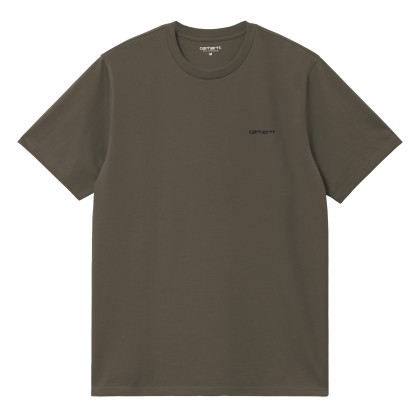 Carhartt Wip T-shirt Script Embroidery Cypress / Black