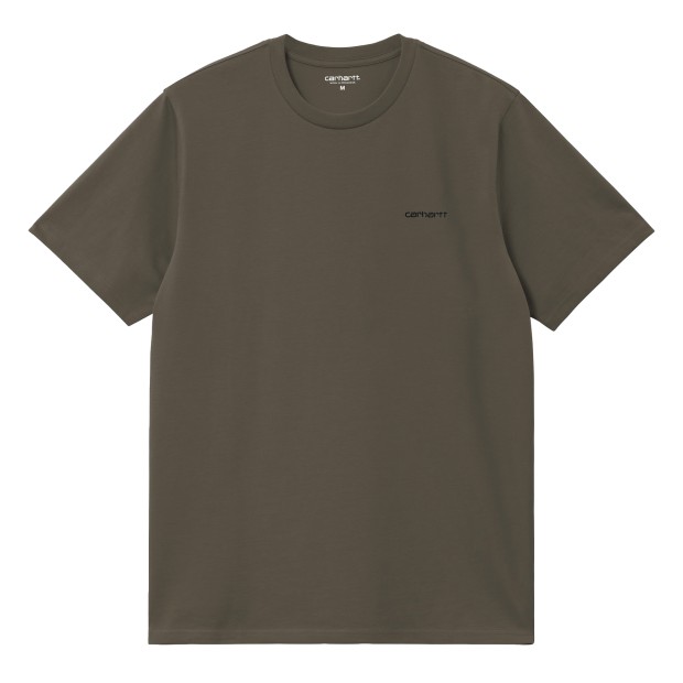 Carhartt Wip T-shirt Script Embroidery Cypress / Black