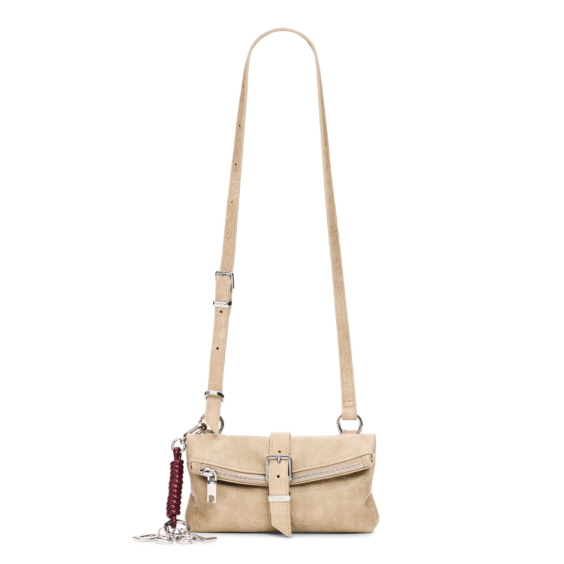 Desigual Mala Half Logo Clutch Micro Crudo Beige