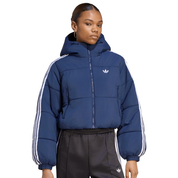 adidas Originals Casaco Adicolor Cropped Puffer Blue / Night Indigo