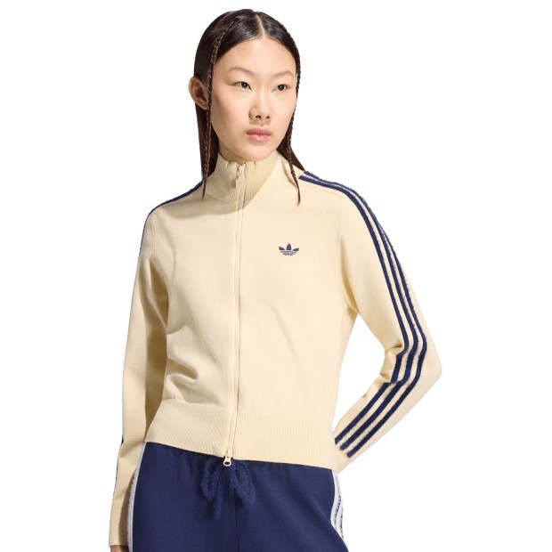 adidas Originals Casaco Knitted Firebird Yellow / Warm Vanilla