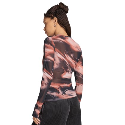 adidas Originals Long Sleeve Graphic Mesh Vermillion / Crystal Linen