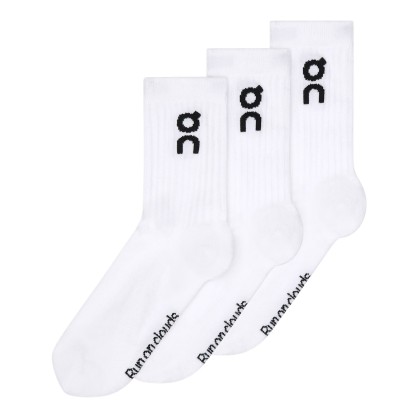 On Running Meias 3p Logo High White