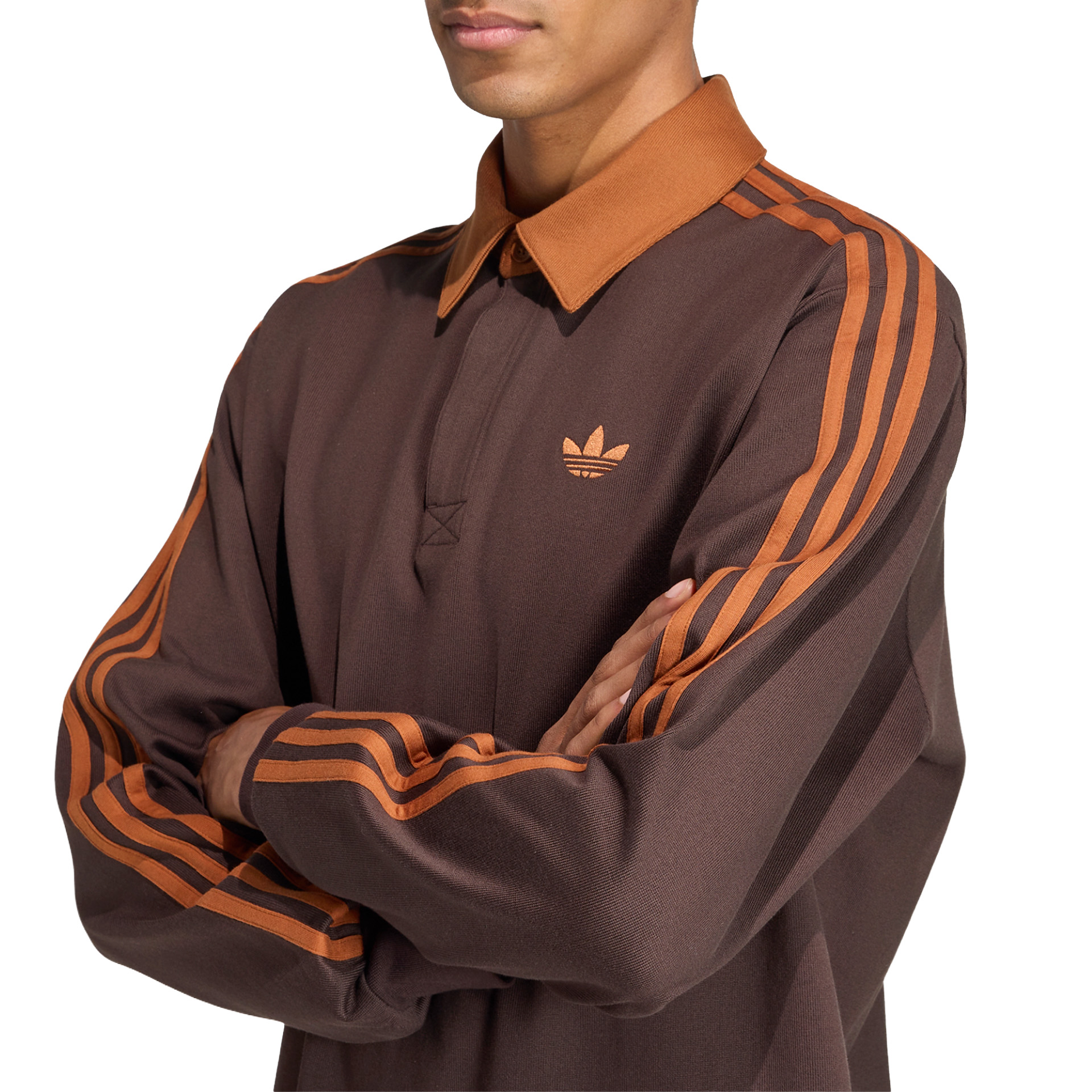 adidas Originals Polo 3-stripes Rugby Brown / Aurora Coffee