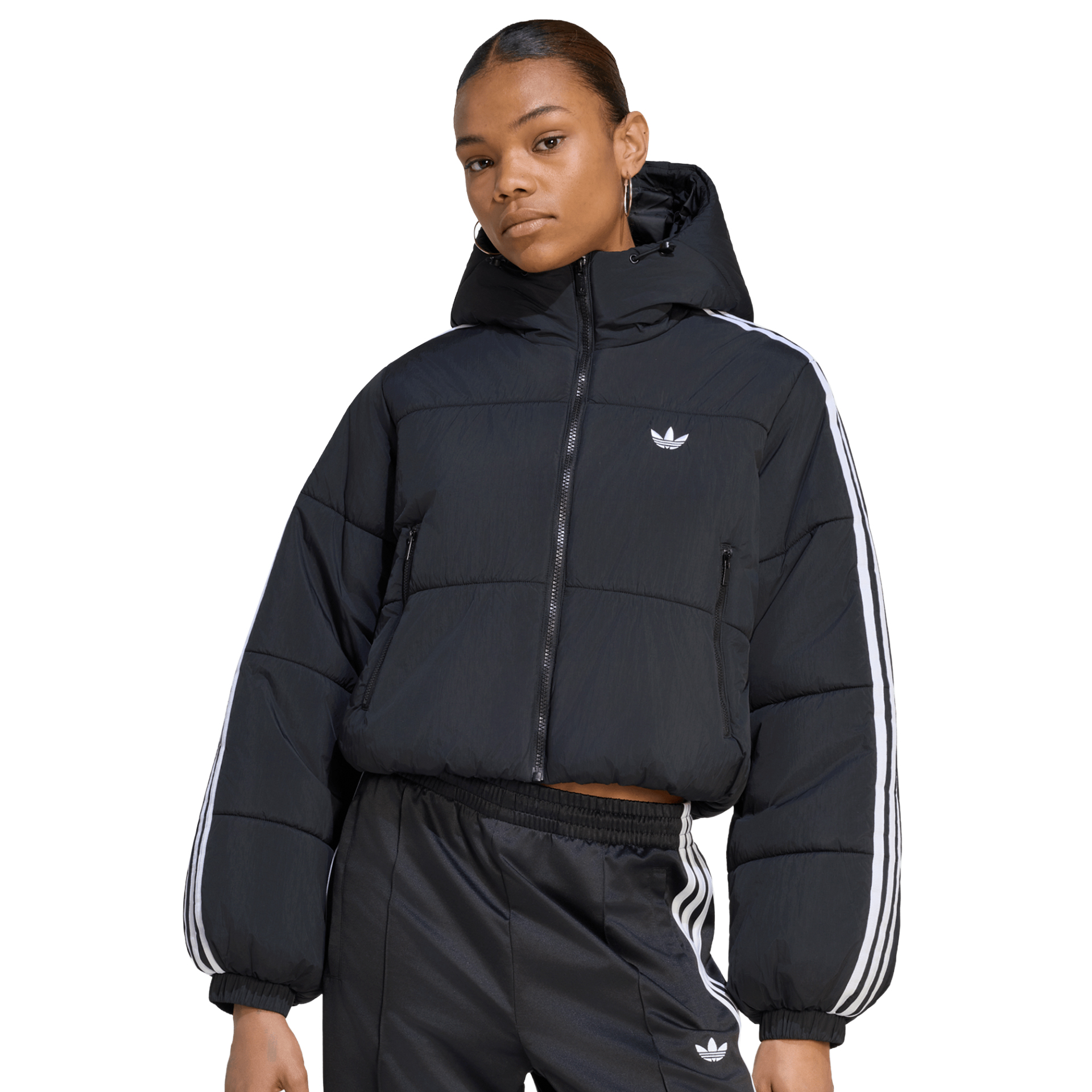 adidas Originals Casaco Adicolor Cropped Puffer Black