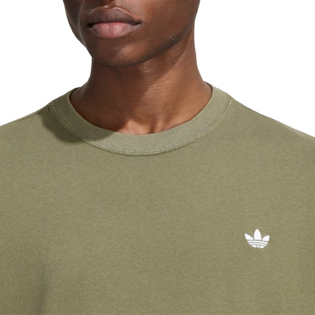 adidas Originals T-shirt Trefoil Essentials Washed Loose Green / Olive Strata