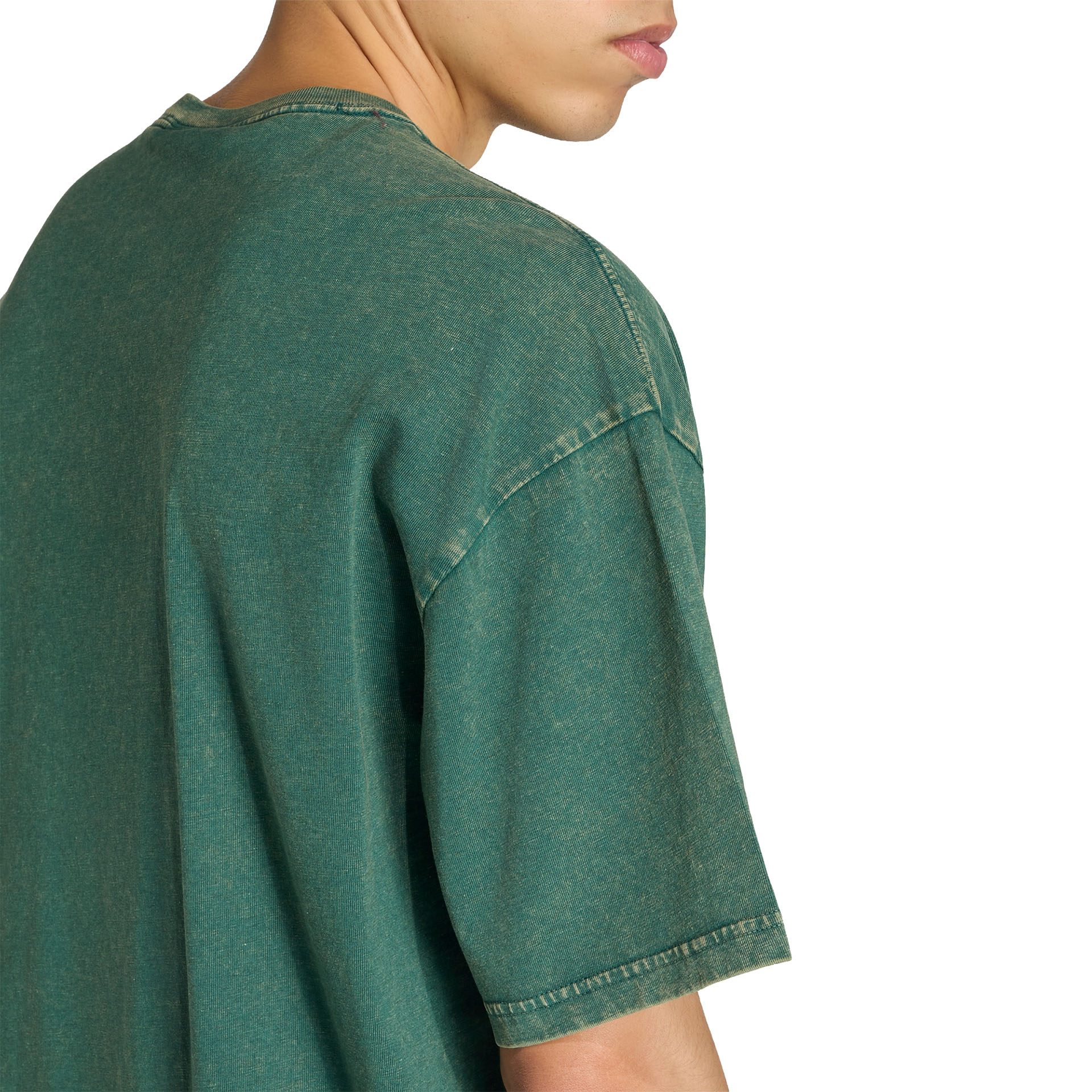 adidas Originals T-shirt Trefoil Essentials Washed Loose Green / Collegiate Green