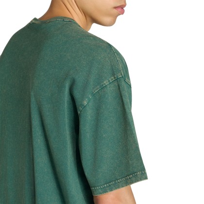 adidas Originals T-shirt Trefoil Essentials Washed Loose Green / Collegiate Green
