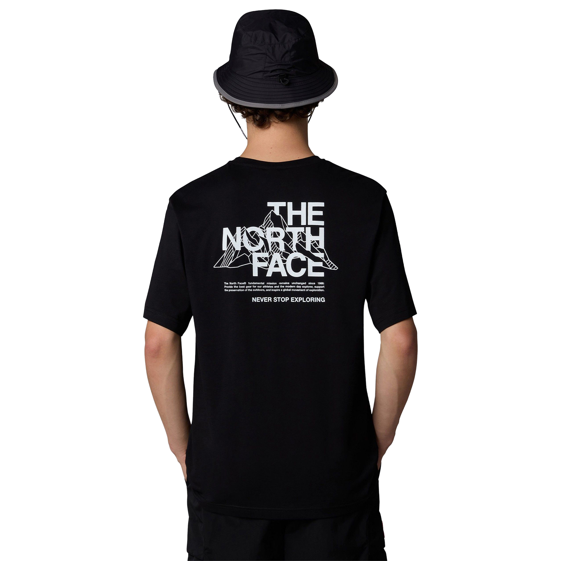The North Face T-shirt M Mountain Sketch Black