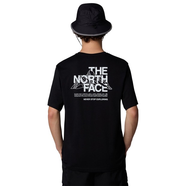 The North Face T-shirt M Mountain Sketch Black