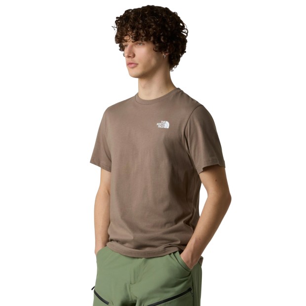 The North Face T-shirt M Box Nse Mocha Brown/mushroom Gr