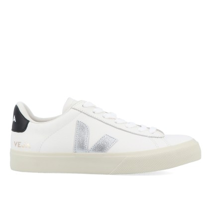Veja Campo Leather White Silver Black