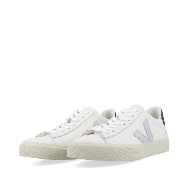 Veja Campo Leather White Silver Black