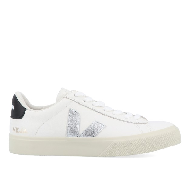 Veja Campo Leather White Silver Black