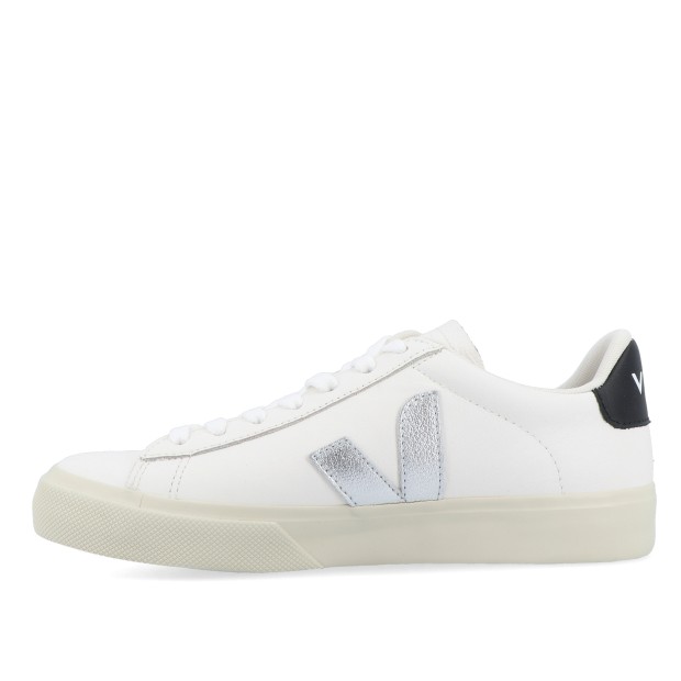 Veja Campo Leather White Silver Black
