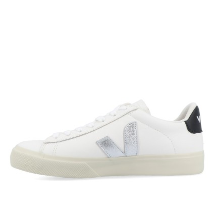 Veja Campo Leather White Silver Black