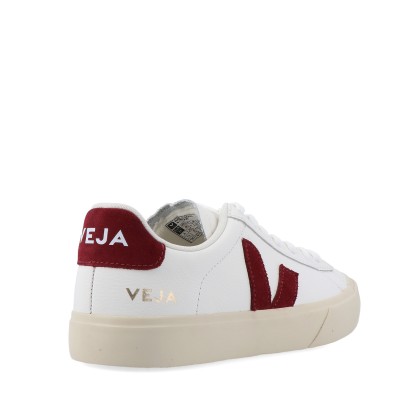 Veja Campo Leather White Grenat