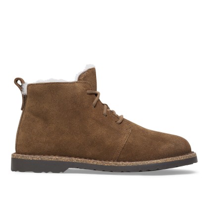 Birkenstock Uppsala Mid Shearling Suede Leather Narrow Dark Tea Birkenstock Uppsala Mid Shearling Suede Leather Narrow Dark Tea