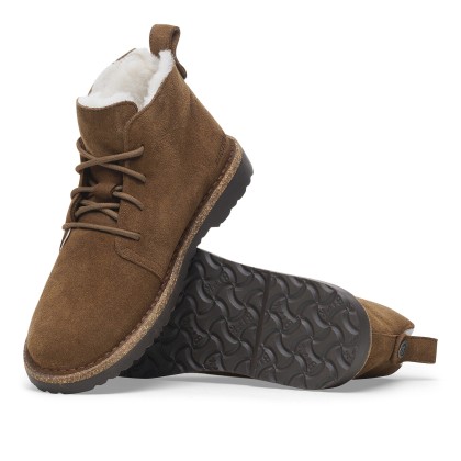 Birkenstock Uppsala Mid Shearling Suede Leather Narrow Dark Tea Birkenstock Uppsala Mid Shearling Suede Leather Narrow Dark Tea
