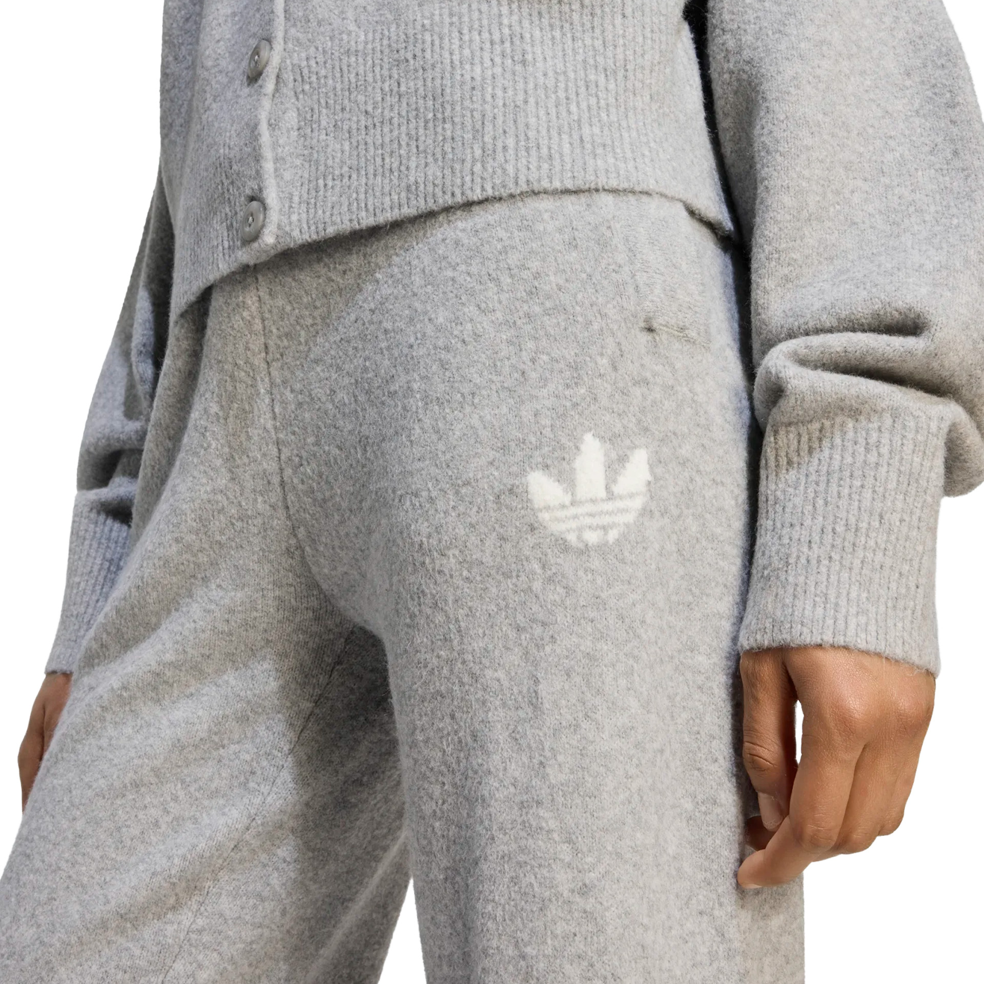adidas Originals Calça Essentials Knit Grey / Medium Grey Heather