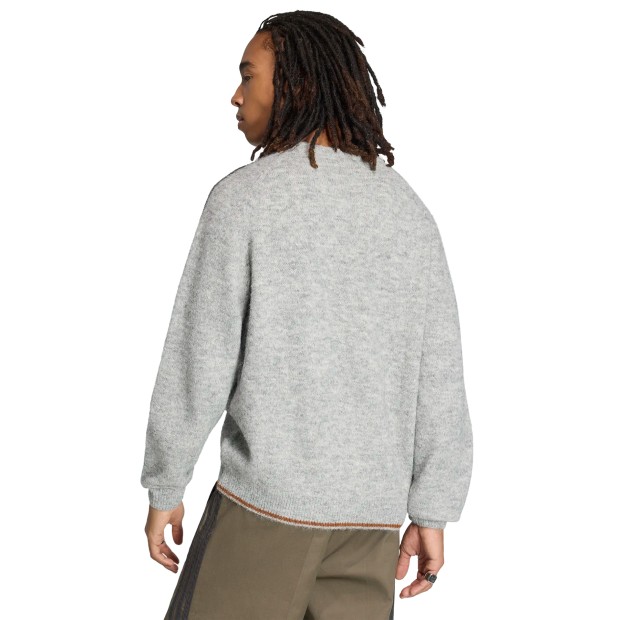adidas Originals Camisola 3 Stripes Fluffy Knit Crew Grey / Medium Grey Heather
