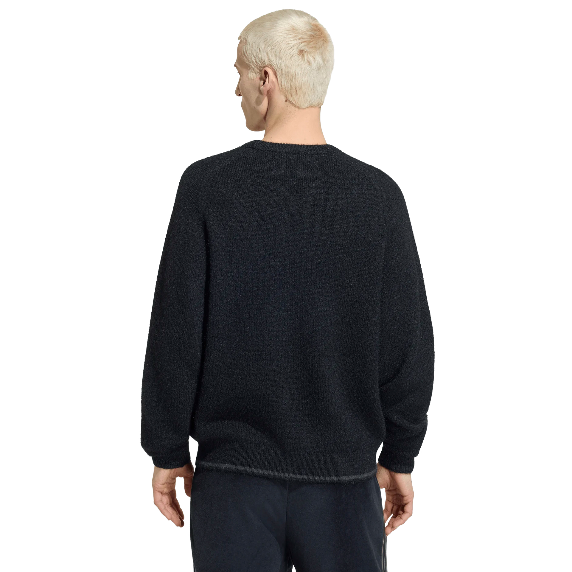 adidas Originals Camisola 3 Stripes Fluffy Knit Crew Black