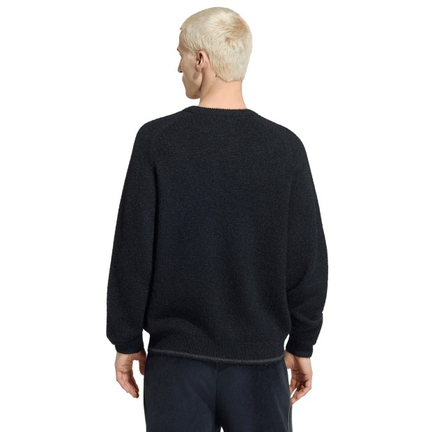 adidas Originals Camisola 3 Stripes Fluffy Knit Crew Black