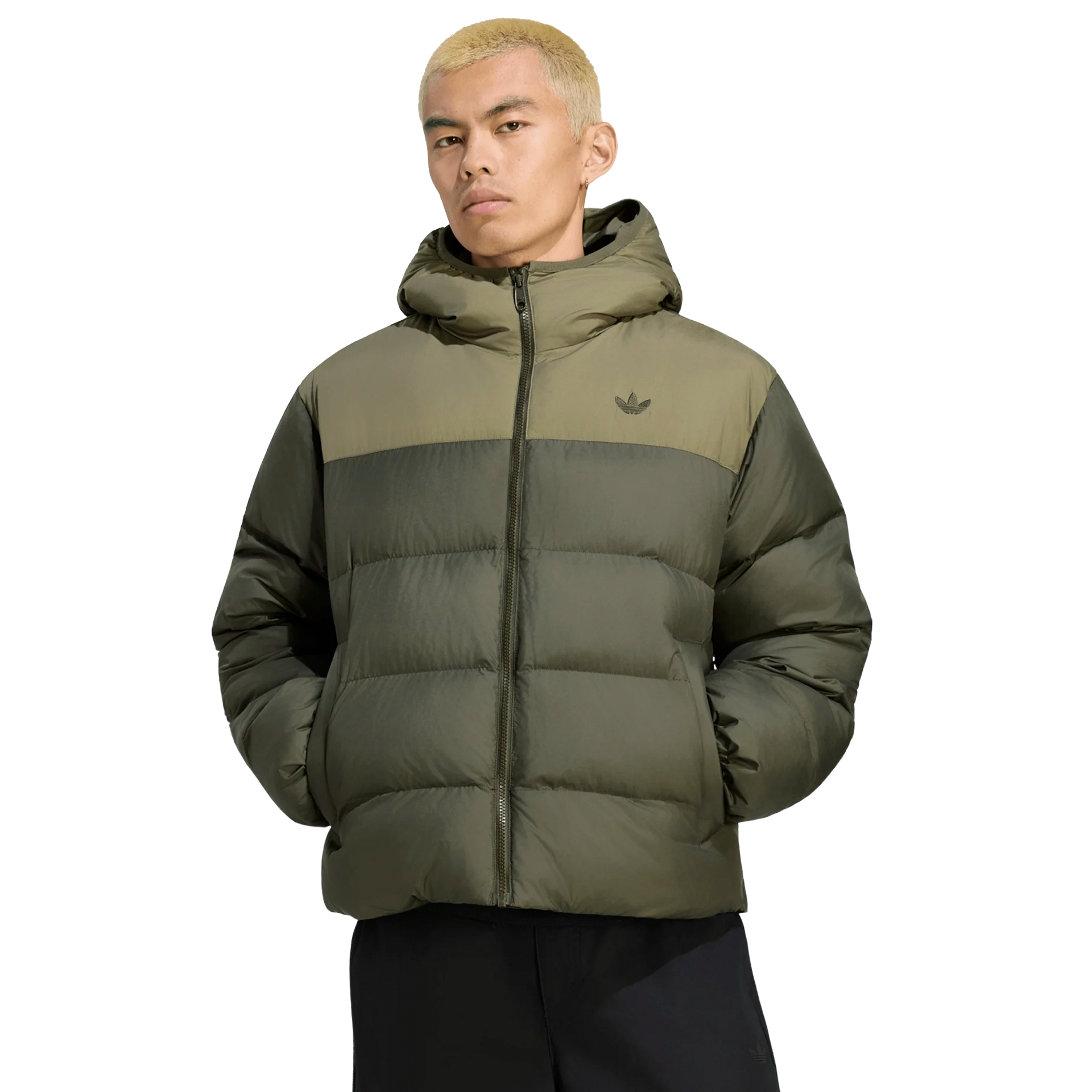adidas Originals Casaco Hooded Regen Green / Night Cargo