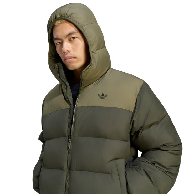 adidas Originals Casaco Hooded Regen Green / Night Cargo