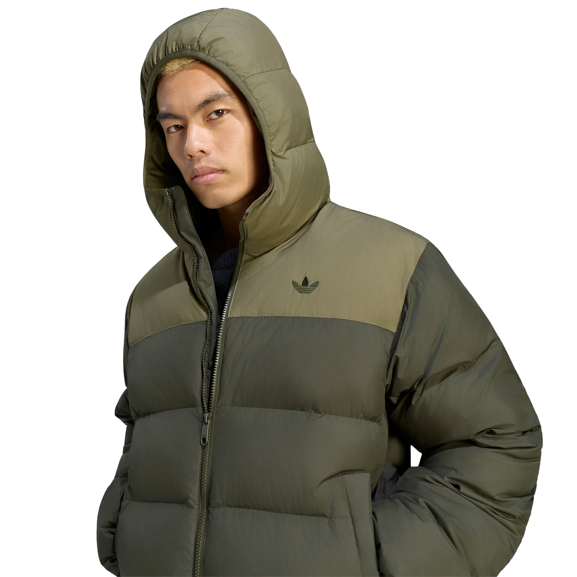 adidas Originals Casaco Hooded Regen Green / Night Cargo