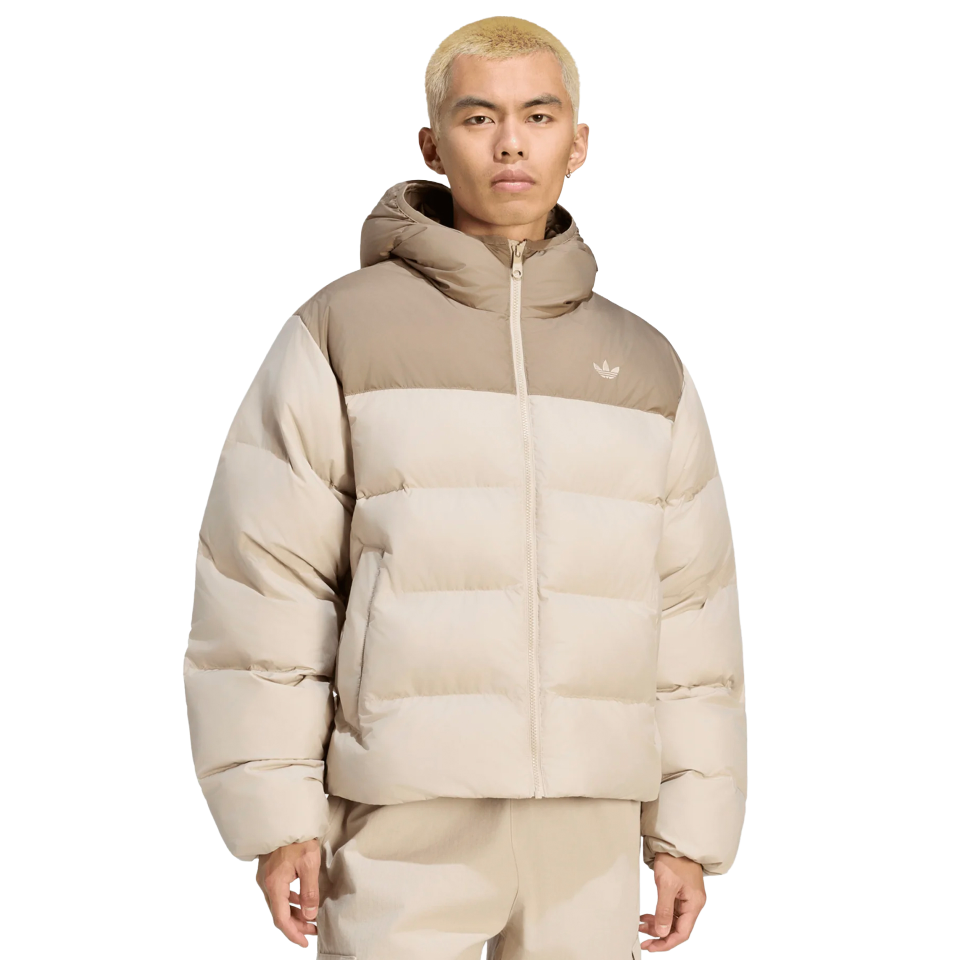 adidas Originals Casaco Hooded Regen Beige / Khaki Three