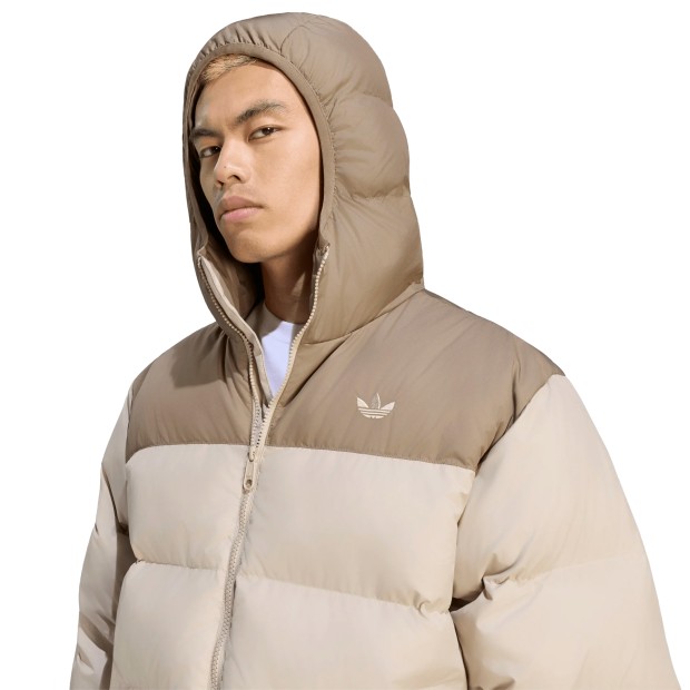 adidas Originals Casaco Hooded Regen Beige / Khaki Three