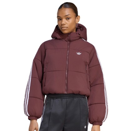 adidas Originals Casaco Adicolor Cropped Puffer Red / Aurora Ruby